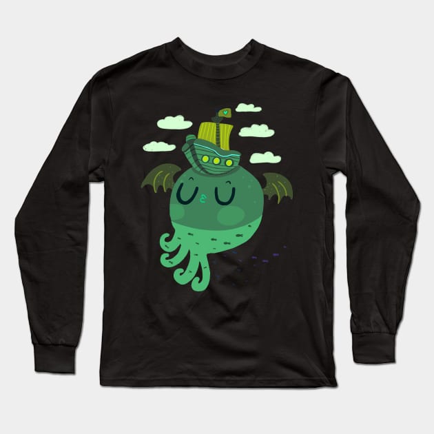 Cthulhu Long Sleeve T-Shirt by Mjdaluz